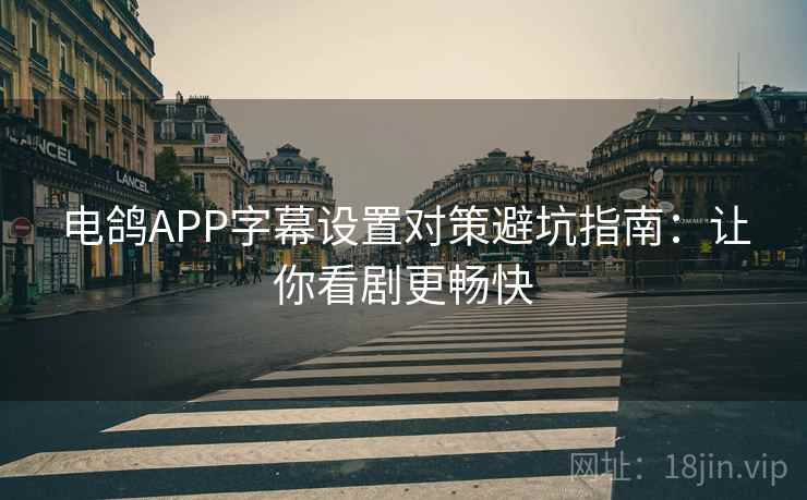 电鸽APP字幕设置对策避坑指南：让你看剧更畅快