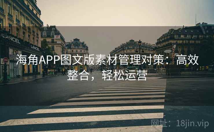 海角APP图文版素材管理对策：高效整合，轻松运营